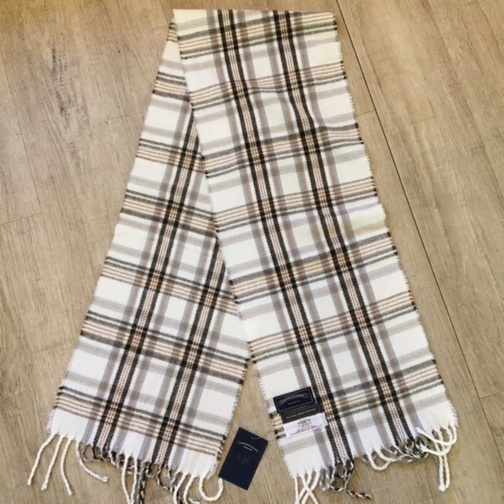 NWT James Pringle Weavers Cream/Tan Scarf